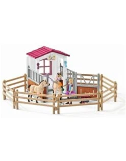 Schleich Horses 42369 - Paardenbox Met Arabische Paarden En Verzorgster