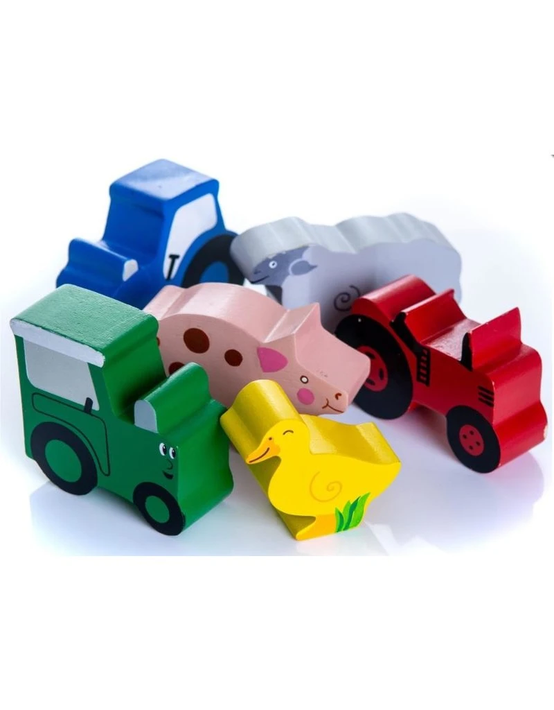 Tractor Ted - Houten Speeltjes In Doosje 4 Tractor Ted - Houten Speeltjes In Doosje - Afbeelding 2