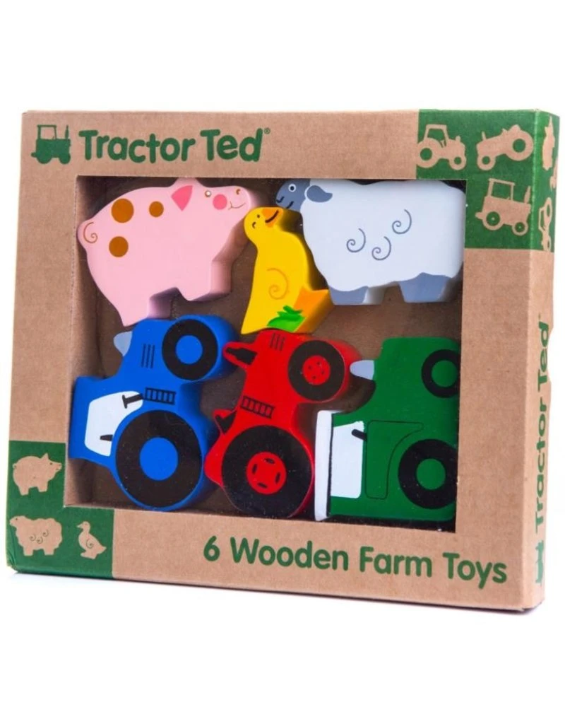 Tractor Ted - Houten Speeltjes In Doosje 5 Tractor Ted - Houten Speeltjes In Doosje - Afbeelding 3