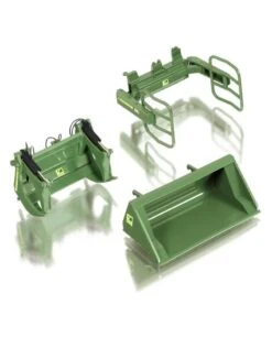 Wiking 77383 - Frontladerset A Kleur Groen : Bak, Balen- & Bomenklem 1:32